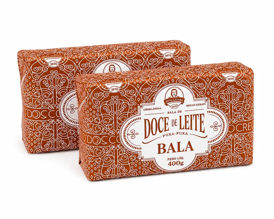 Kit Revendedor com 20 unidades de Bala de Doce de Leite Puxa-Puxa 400g
